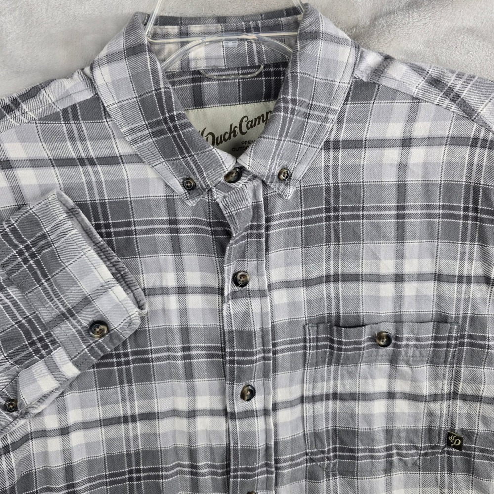 Duck Camp Mens Plaid Flannel Button Down Shirt Premium Outdoor Goods Size Medium